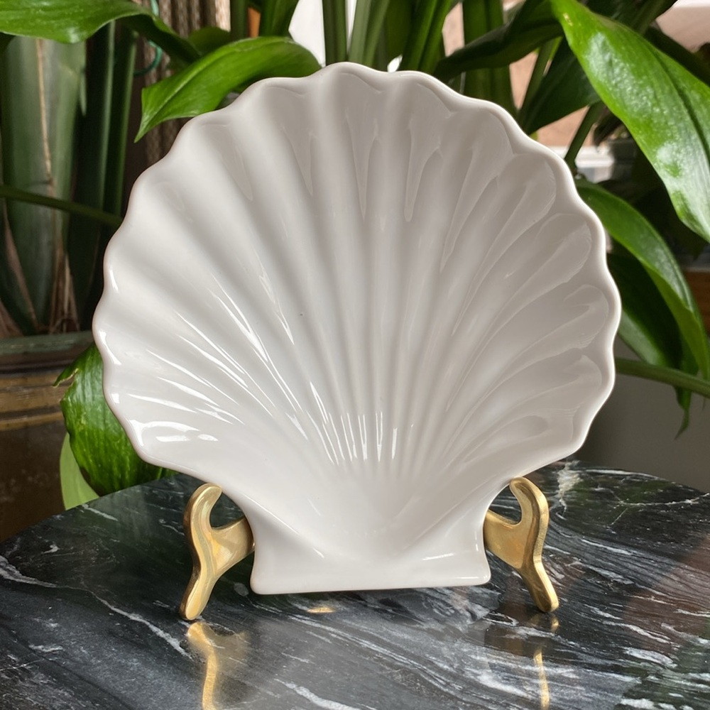 Vintage Japanese Scallop Clam Shell Dish - Oven Proof Baking Serving Ceramic